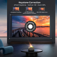 Mini Proyector LED LCD CRE OEM 1080P 4K, Android 9.0, Enfoque Automático Inteligente, Sonido Estéreo HIFI, 1200 Lúmenes, 32GB, Portátil, para Cine en Casa y Hoteles