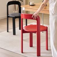 Chaise de salle à manger contemporaine en bois massif nordique Rey pour hôtel, villa, salon, meubles de bureau, favori des célébrités d'Internet