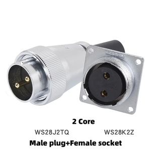 Connecteur aviation WS/HS28 - Prise plaquée or 2/3/4/5/7/8/10/12/16/17/20/24/26/35 broches pour équipement industriel - Product Image 4