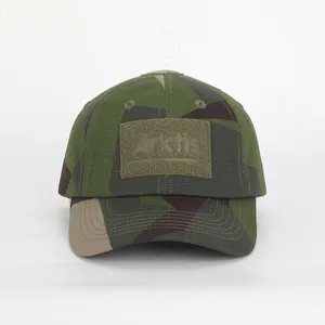 Großhandel Custom Men Army Green Camo Baseball Cap,Airsoft Loop Hook Logo Multi cam Tactical Hat