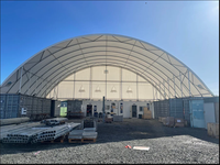 Abri dôme préfabriqué en conteneur, structure en acier résistante aux intempéries, couverture en PVC ignifuge et imperméable pour entrepôt