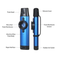 Aluminum Alloy Kazoo Woodwind Instrument Musical Instrument Kazoo for Beginners Blue