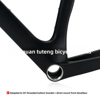 Rangka Sepeda Road Bike MAGICBROS MG-FR30 Serat Karbon Hitam Berkualitas Tinggi Tanpa Tanda, Laris Manis, Ukuran 700C, Rem Cakram, Lapisan Powder Coating