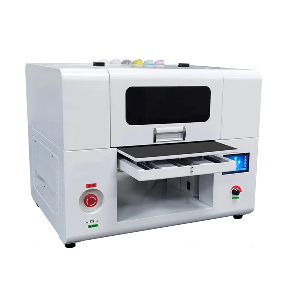 3D UV Emboss Flat Bed Printer Impresora UV A3 Printing Shop Machine Digital UV Printers With 2 TX800 Printhead