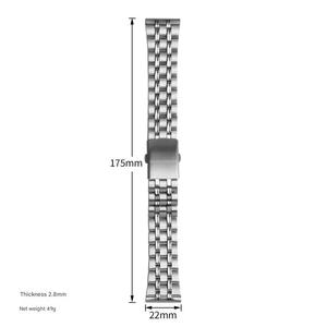 Bracelet de montre en acier inoxydable de haute qualité Upro, 22 mm, 20 mm, boucle pliante à cinq maillons, bracelet de montre en métal - Product Image 2