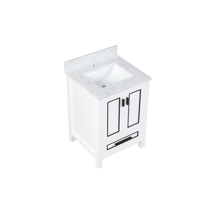 Meuble-lavabo moderne haut de gamme autoportant de 24 pouces avec vasque en céramique et caractéristiques résistantes à l'eau - Product Image 4
