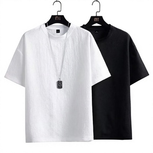 Camiseta de Verano Personalizada para Hombre, 100% Algodón, Lavado Ácido, Estampado Digital Frontal, Tejido Transpirable, Manga Corta, 320g, Hombros Caídos - Product Image 4