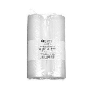 Rotolo per Sottovuoto Goffrato HENDI, 2 Pezzi 6000x200mm, Sacchetti e Contenitori in EVA per Conservazione Alimenti - Product Image 1