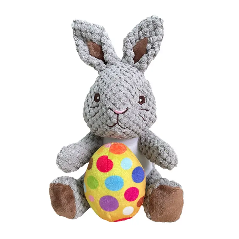 Juice Pet New Easter Bunny Styling Rabbit Shape Pet Toys Cute Plush Sound Interactive Dog Plush Toys Holiday Atmosphere Dog Toys