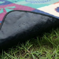 Accessoires de plage, couverture de pique-nique en tissu Oxford imperméable à 3 couches, 78*78 pouces, tapis de pique-nique portable pour le camping en plein air