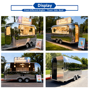 Food Truck Completamente Attrezzato per Esterni, Rimorchio per Gelati, Waffle, Crêpe, Dessert, Pancake e Ciambelle con Cucina Completa - Product Image 2