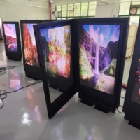 Écran d'affichage numérique LED double face autoportant HD P3 pour extérieur avec verre de protection, affichage vidéo et texte, contrôle à distance 4G en cluster
