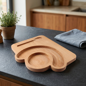 Bandeja de Servir de Madera, Forma Rectangular, Diseño Moderno y Lujoso Hecho a Mano, Platos y Vajilla Ecológicos con Acabado de Grado Alimenticio - Product Image 4