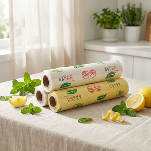 <span class=keywords><strong>Film</strong></span> <span class=keywords><strong>étirable</strong></span> PVC transparent de qualité alimentaire en gros d'usine, rouleau jumbo 30 cm <span class=keywords><strong>x</strong></span> 10 microns <span class=keywords><strong>x</strong></span> 3000 m - Product Image 1
