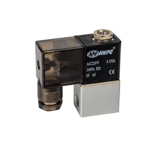 Válvula de aire neumática pequeña de bajo precio 2V025 1/8In válvula solenoide válvula piloto de aire normalmente cerrada 12V solenoide