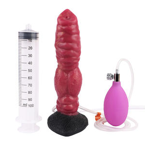 Consolador Anal inflable de silicona con forma de <span class=keywords><strong>lobo</strong></span> para mujer, consolador con nudo de perro con bomba, consolador de silicona para mujer - Product Image 3