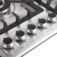 Vente flash Appareils de cuisson Table de cuisson à gaz encastrable portable Cuisine 5 brûleurs Table de cuisson à gaz en acier inoxydable