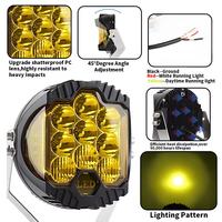 Luces de Trabajo LED JHS de 3 Lados, Luces Auxiliares Antiniebla para Auto, Pods de Luz Redondos de 4x4 de 5/7/9 Pulgadas para Camioneta, Jeep, SUV, Todoterreno
