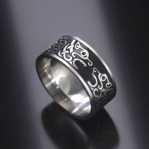 Viking nordique mythologie acier inoxydable mode anneau bête divine noeud <span class=keywords><strong>celtique</strong></span> conception pour hommes femmes Hip Hop <span class=keywords><strong>Rock</strong></span> Punk bijoux - Product Image 1