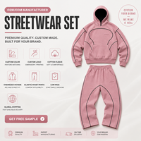 Servicio OEM, Chándal Personalizado de Algodón 100% Grueso, Estilo Hip-Hop Urbano Vintage, Chándal Deportivo Casual para Hombre, Primavera-Otoño