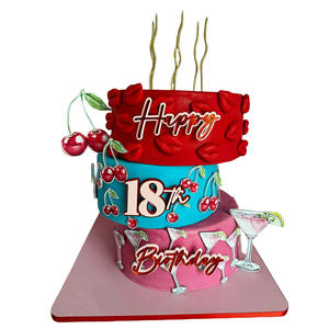 <span class=keywords><strong>18</strong></span> <span class=keywords><strong>cumpleaños</strong></span> cereza champán tazas pastel Decoración - Product Image 5