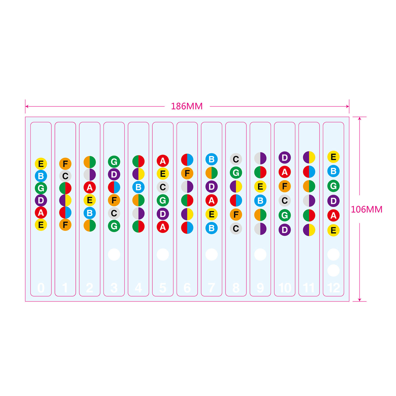 Adesivi Per Tastiera Chitarra - 4 Pezzi Con Note Colorate Per Principianti, Include Panno Pulizia - Foto 11