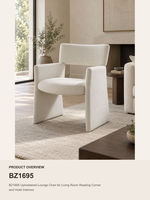 Fauteuil de salon moderne rembourré en tissu, fauteuil d'appoint individuel pour salon, hall d'hôtel