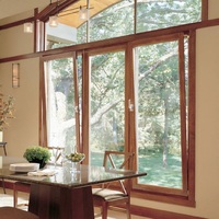 Fenêtres de patio à double action en aluminium, inclinables et pivotantes, pour entrée et couloir, avec système de levage par le haut