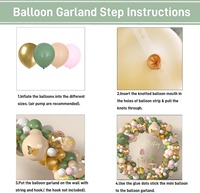 Kit d'arche de ballons vert sauge et rose de 153 pièces, ballons rose clair, vert olive, blanc cassé, or pour la décoration de fête de naissance ou d'anniversaire