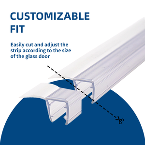 Pita Segel Pintu Kamar Mandi Silikon 8mm 90, <span class=keywords><strong>Strip</strong></span> Penyegel Silikon Tahan Air untuk Pintu Kamar Mandi Kaca - Product Image 4