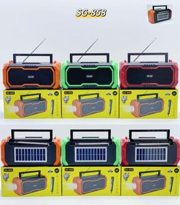 Altavoz Portátil Estéreo SG-858 con Bluetooth, <span class=keywords><strong>Radio</strong></span> <span class=keywords><strong>FM</strong></span>/TF/USB, Manos Libres, Supergraves, Linterna, Cargador con Paneles Solares - Product Image 1