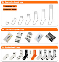 Chaussettes de Pilates antidérapantes en coton de qualité supérieure avec logo personnalisé, chaussettes de sport pour femmes, chaussettes de gym