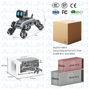 Robot Eléctrico AiJH con IA, Control Remoto, Ocho Ruedas, Escalador, con Cable USB, Juguete Educativo - Product Image 6