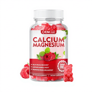 Gomitas de Vitamina D3 para Adultos OEM con Calcio, Magnesio y Zinc para la Salud Ósea, Muscular e Inmunológica, 60 Gomitas Vegetarianas con Sabor a Frambuesa - Product Image 1