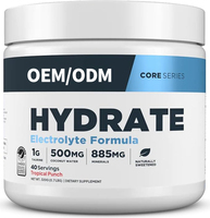 Pack d'hydratation électrolytique sans sucre OEM/ODM, mélange de poudre de boisson électrolytique à faible teneur en calories et à haute teneur en sodium pour supplément liquide quotidien