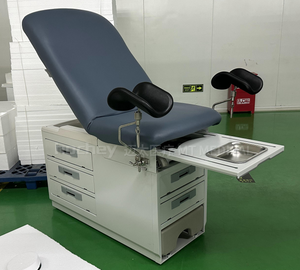 Mesa de examen ginecológico Silla de examen de ginecología portátil Examen obstétrico de metal/cama de operación Iso & Ce Cuero - Product Image 3