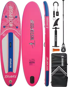 Planches de pagaie gonflables à bas prix planche à pagaie debout <span class=keywords><strong>rose</strong></span> avec sac à dos planche de pagaie antidérapante pour le sport - Product Image 3