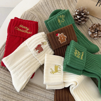 Belles chaussettes High Crew pour hommes Fabrication de chaussettes en vrac avec logo personnalisé Chaussettes d'hiver de haute qualité pour le jour de Noël quotidien