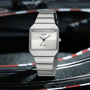 Reloj cuadrado blanco CILOA para hombre, regalo de lujo personalizable, nuevo estilo, alta calidad, moderno, reloj de cuarzo impermeable - Product Image 1