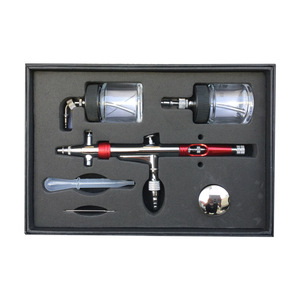 Aérographe double action 0,3 mm à alimentation par gravité, vitesse réglable, portable, gobelet 7,0 cc HMX-360-2 - Product Image 2