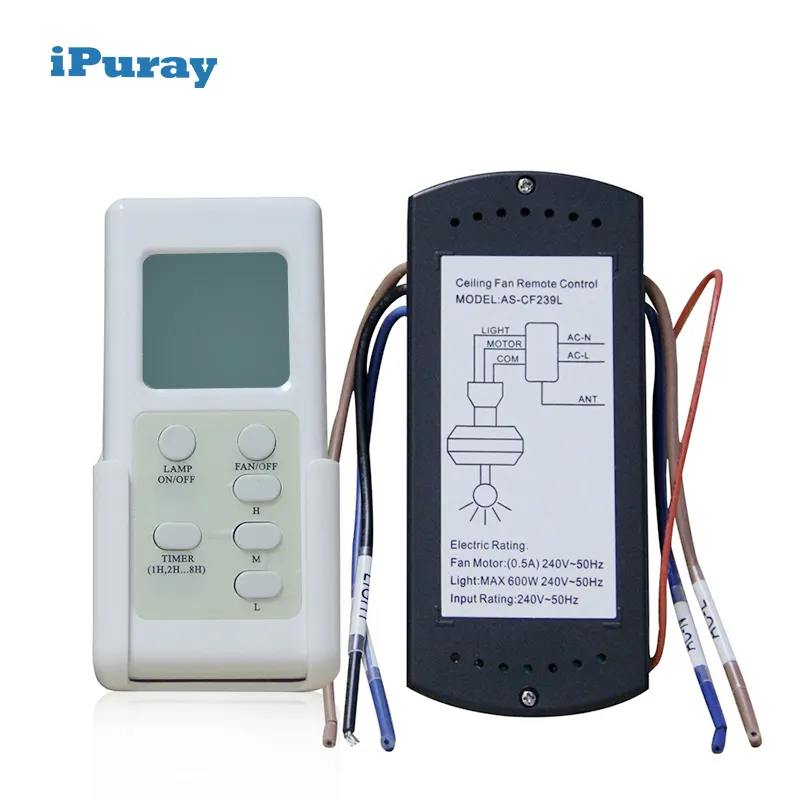 Rf Plafond Ventilator Afstandsbediening Kit Ventilator Snelheid Precieze Timer Functie Lcd-Status Display