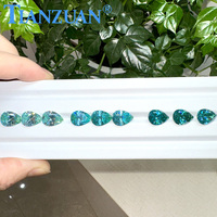 Zircone cubique en forme de poire, trois couleurs, Paraiba CZ, pierre précieuse en vrac pour la fabrication de bijoux pour homme et femme, accessoires de bricolage