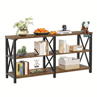 Table de canapé console en bois d'entrée moderne de salon avec étagère de rangement