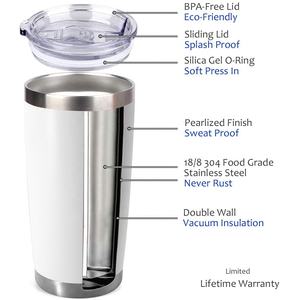 Logo personalizzato Auto Thermos di Vuoto di Viaggio Insulated Doppia Parete Tumble Per Andare Riutilizzabile 18/8 In Acciaio Inox Tazza di Caffè Con Coperchio - Product Image 4