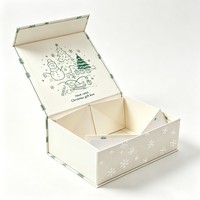 Boîte cadeau en papier biodégradable personnalisable magnétique pliable de luxe pour Noël, pour jouets, vêtements, écharpes, chapeaux