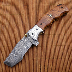 New 2026 OEM Based Customized Handmade Stainless Steel Fixed Blade <b>Clip</b> Point Pocket Knife Wood Handle DIY Grade Outdoor Tracker - Product Image 2