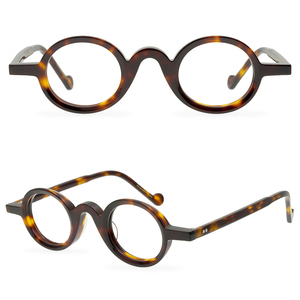 Оправа для очков, маленькие круглые винтажные ацетатные очки, оптика унисекс - Product Image 1