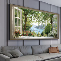 Impression numérique sur toile encadrée, peinture décorative créative - Style nordique, magnifique paysage romantique, art mural