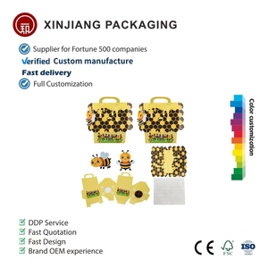 Scatola di Caramelle a Forma di Ape YZ all'Ingrosso, Confezione Trapezoidale in Cartone Bianco Laminato per Feste - Product Image 2