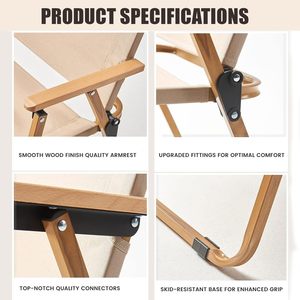 Chaise de camping d'extérieur de haute qualité, sans installation, chaise pliante pour pique-nique, camping et pêche - Product Image 2